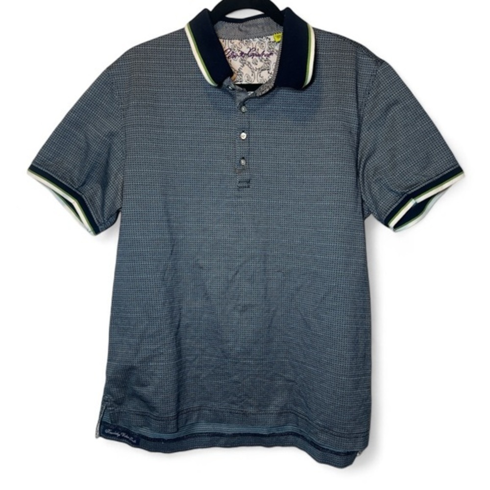Robert‎ Graham Men XL Multi Geometric Classic Fit Short Sleeve Button Polo